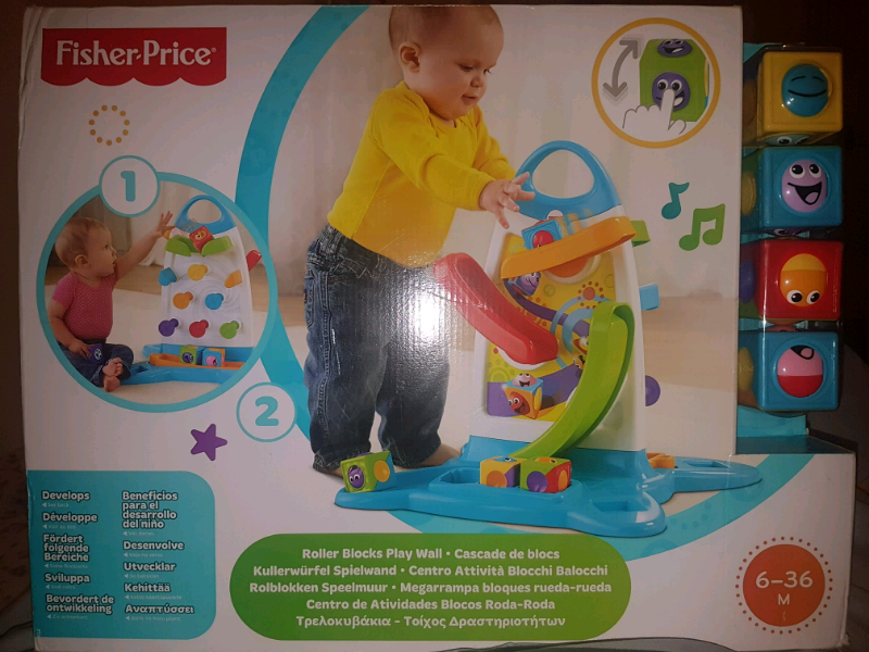 fisher price roller blocks play wall